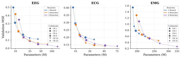 Scaling Analysis across EEG, ECG and EMG